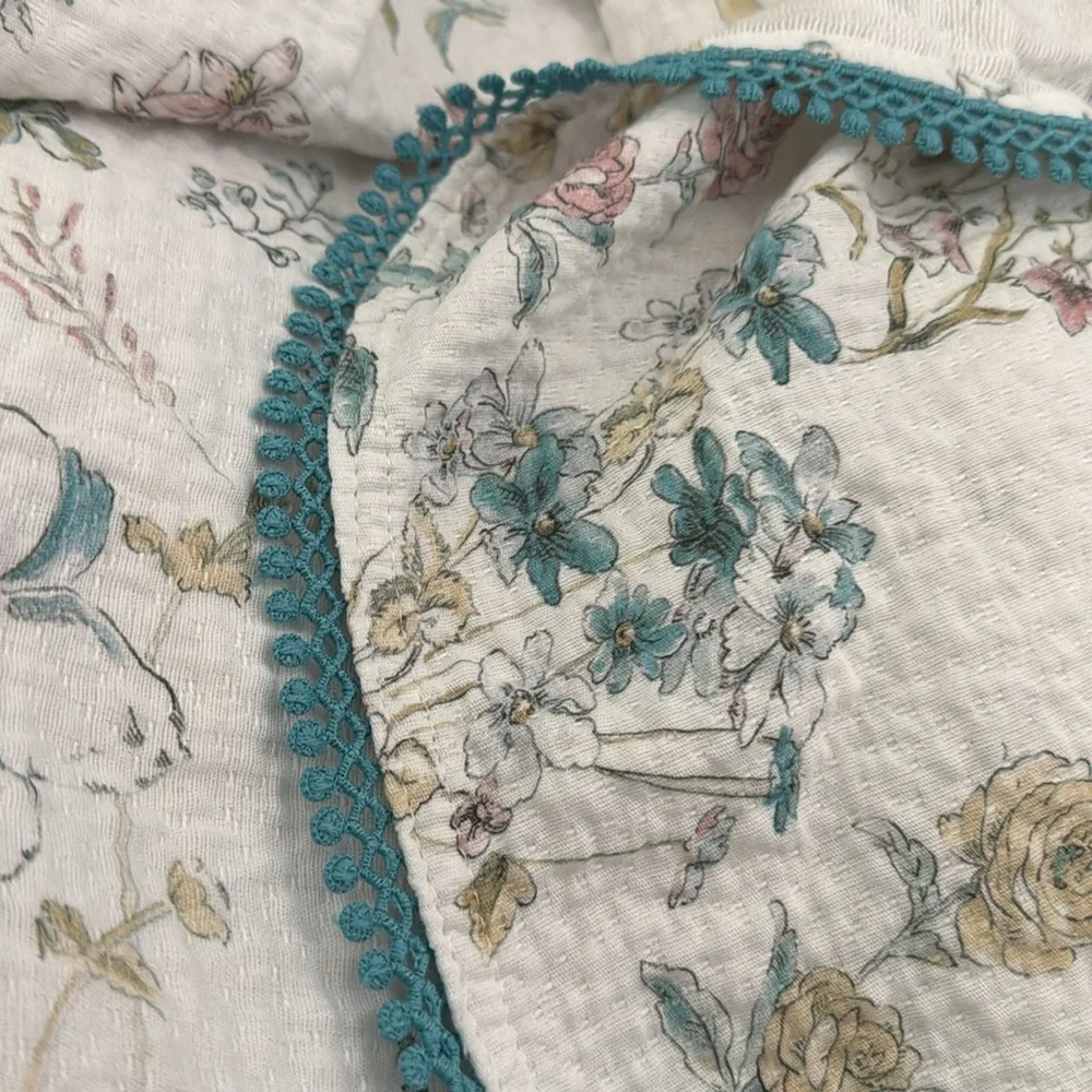 Beautiful Cotton Gauze Shabby Chic Shower Curtain